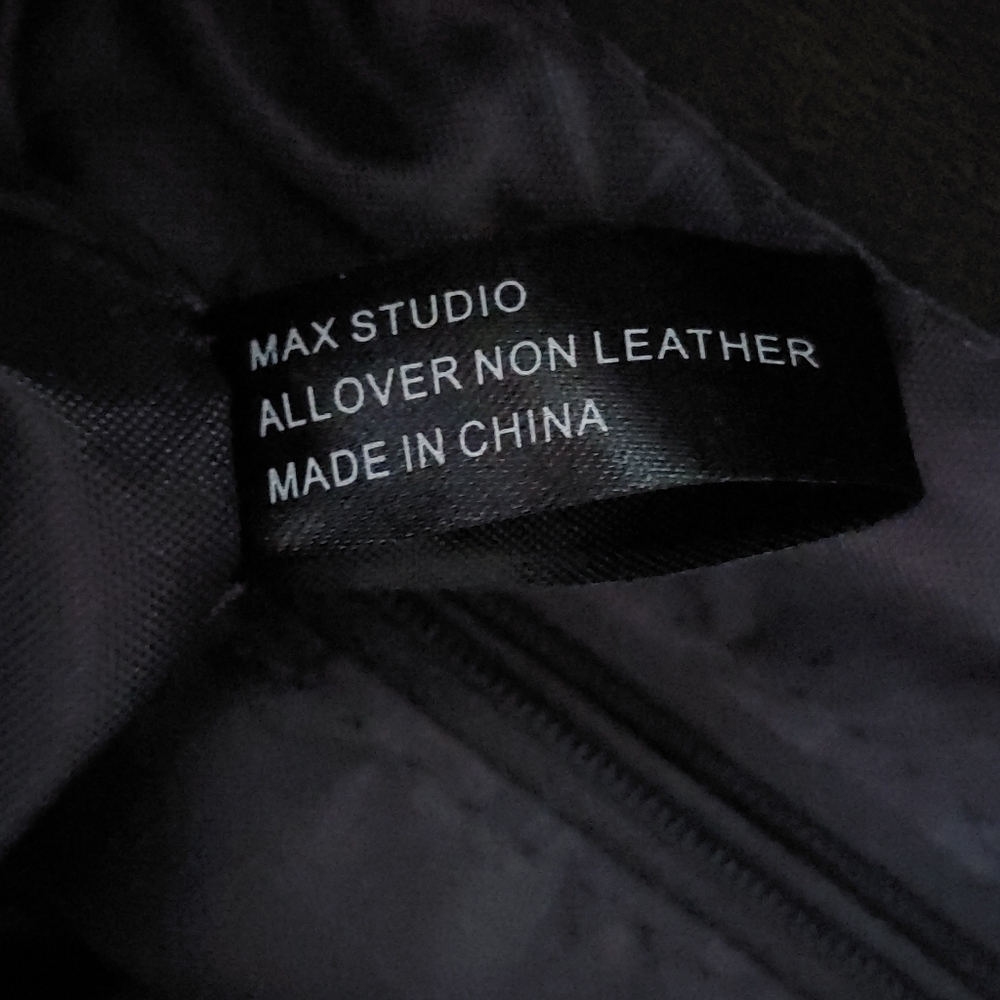 Max Studio Army Green Tote Satchel Gold Hardware and Studs Lots of Deep Pockets - Picture 11 of 12
